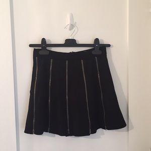 Black Skirt with Zippers